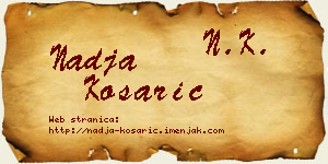 Nadja Košarić vizit kartica